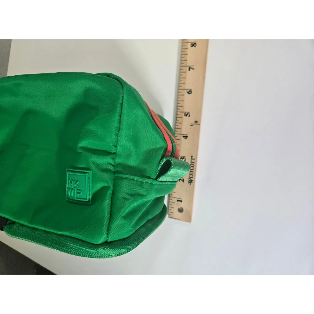 IHKWIP‎ Green Neon Orange Packable Pouch Travel Makeup Toiletry Bag OS